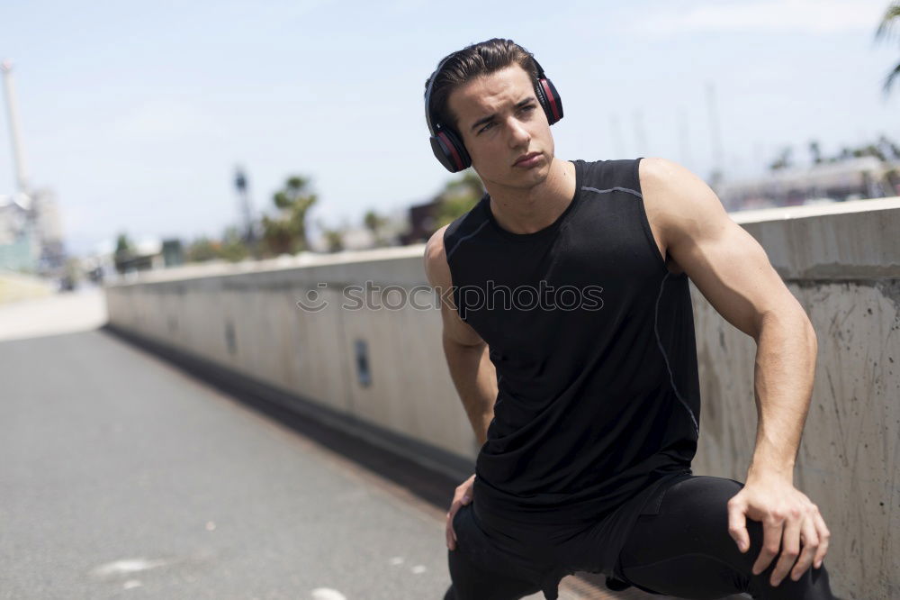 Similar – Image, Stock Photo young handsome man with t-shirt against a wall in street