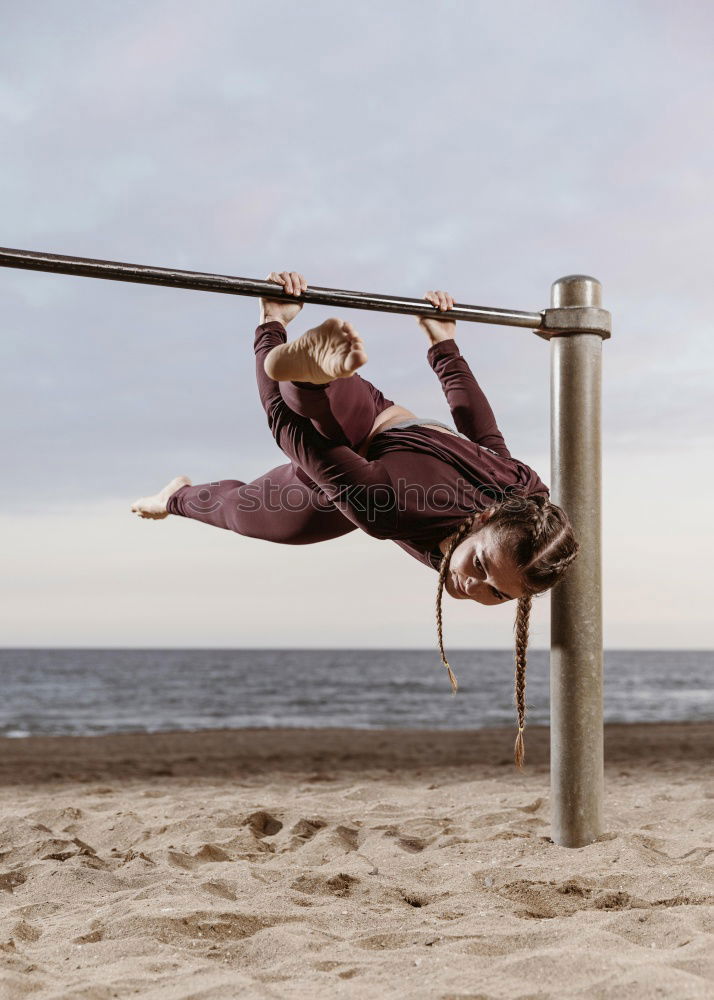 Similar – Image, Stock Photo Young happy woman jumping in the street