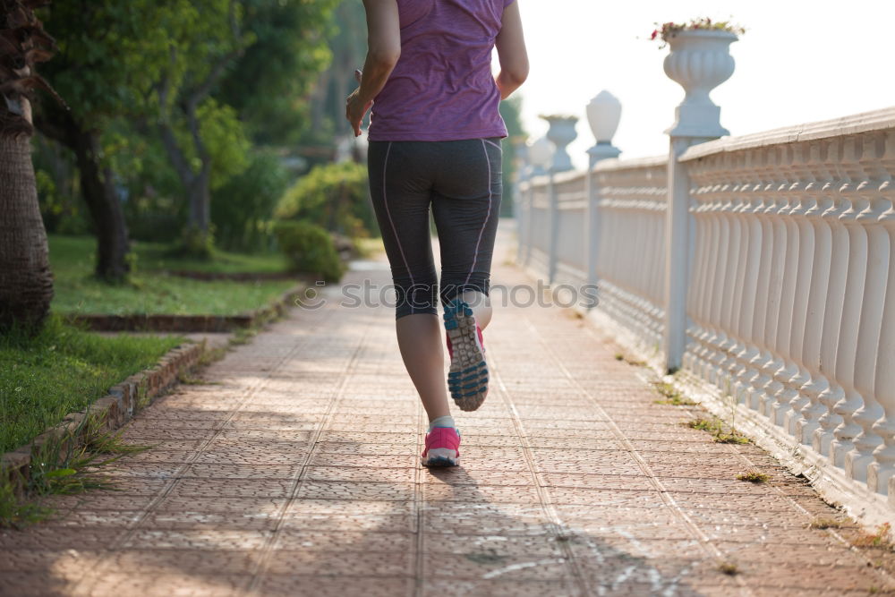 Similar – Image, Stock Photo athletic woman running