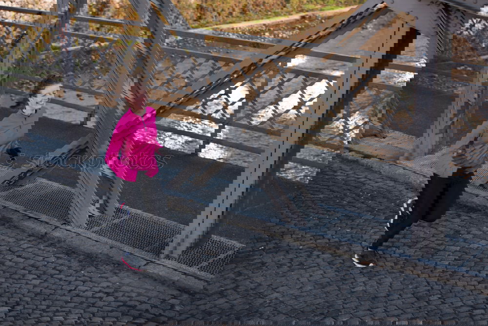 Similar – Image, Stock Photo Anonymous woman runner tying shoe laces