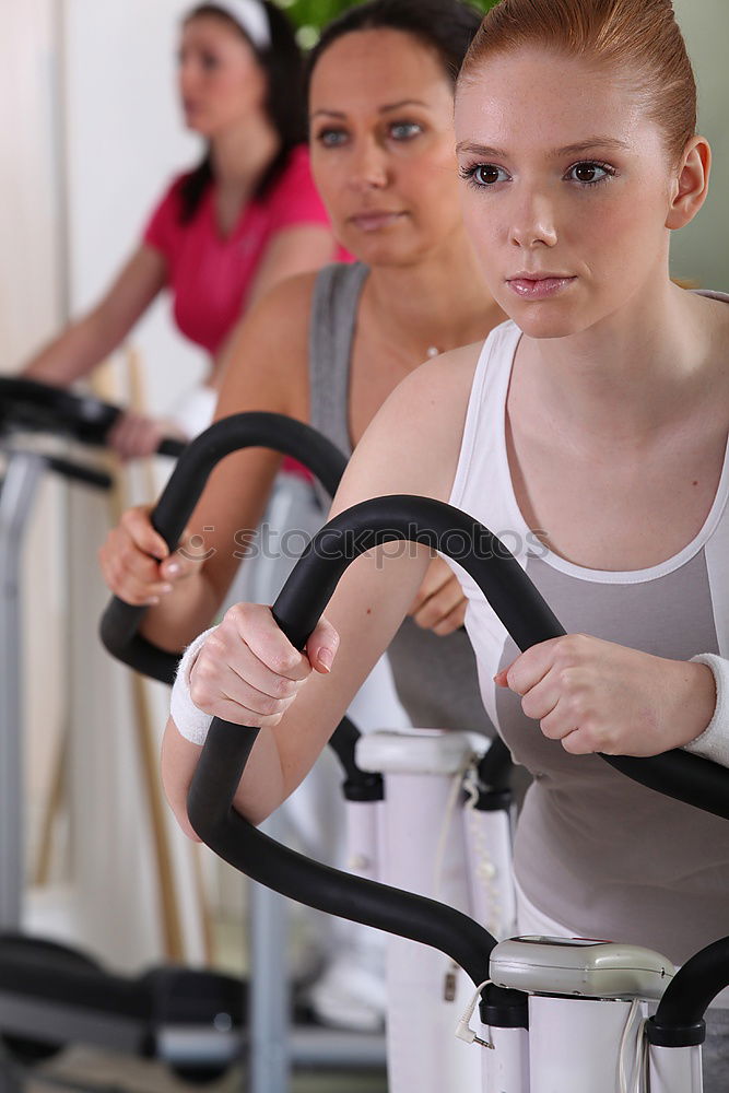 Similar – Image, Stock Photo Women talking with personal trainer after training day