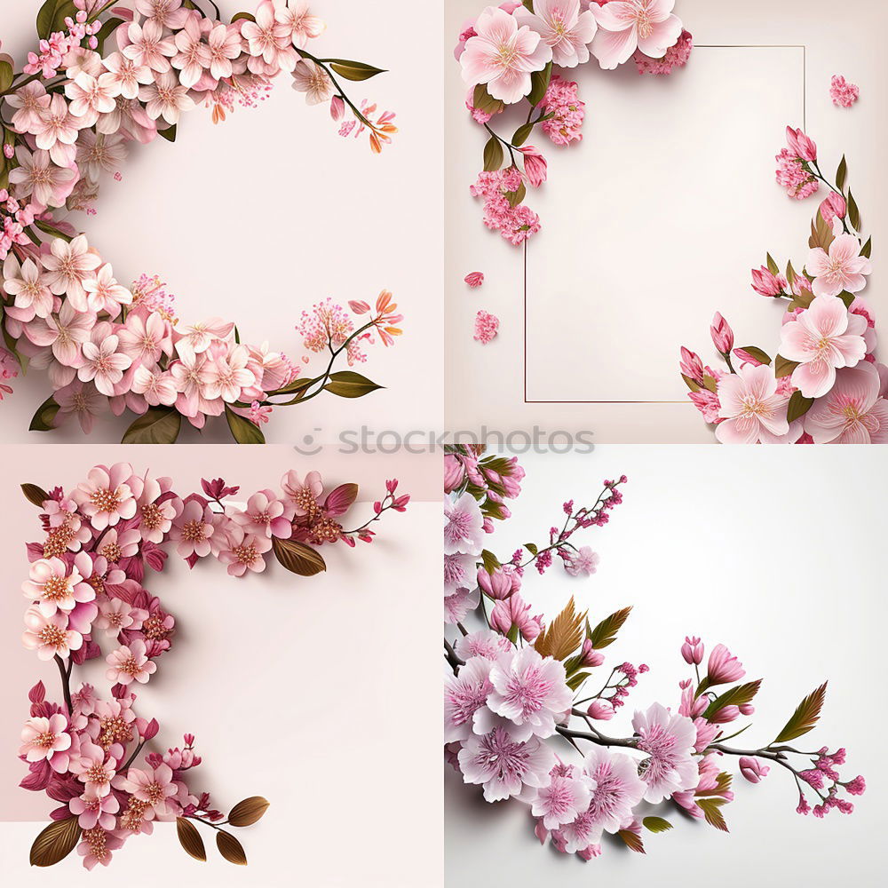 Similar – Image, Stock Photo Frame of pale pink flowers