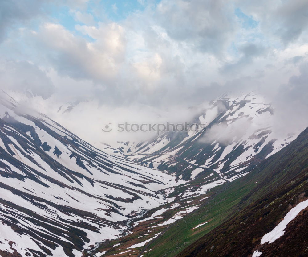 Image, Stock Photo View of the Ötztal Alps from the Rettenbach Glacier