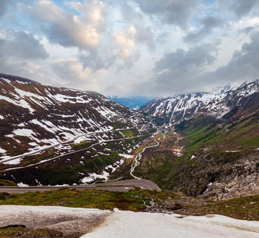 Similar – Berge in Abenddämmerung