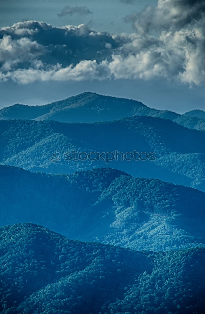 Similar – Beautiful blue mountains and hills