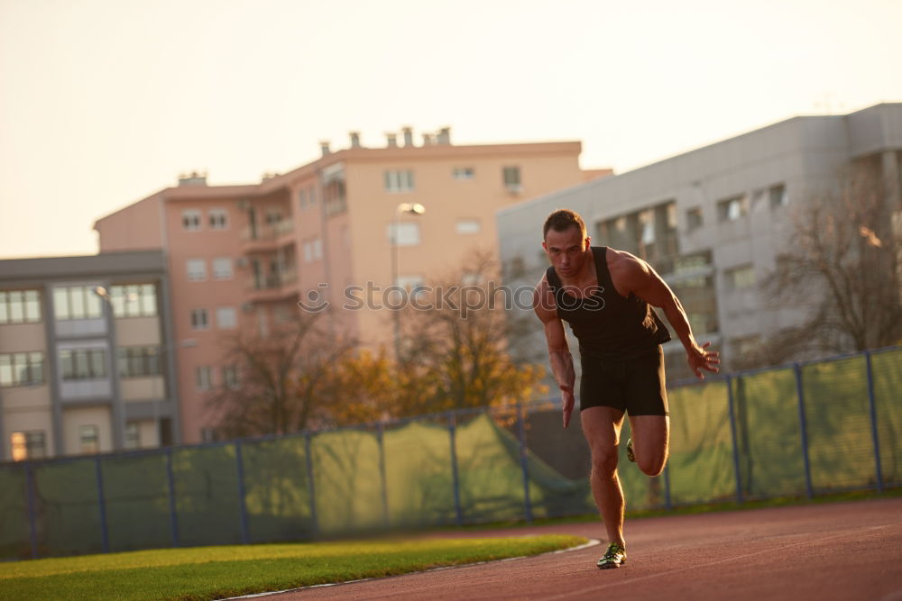 Similar – Image, Stock Photo Man playing padel paddel