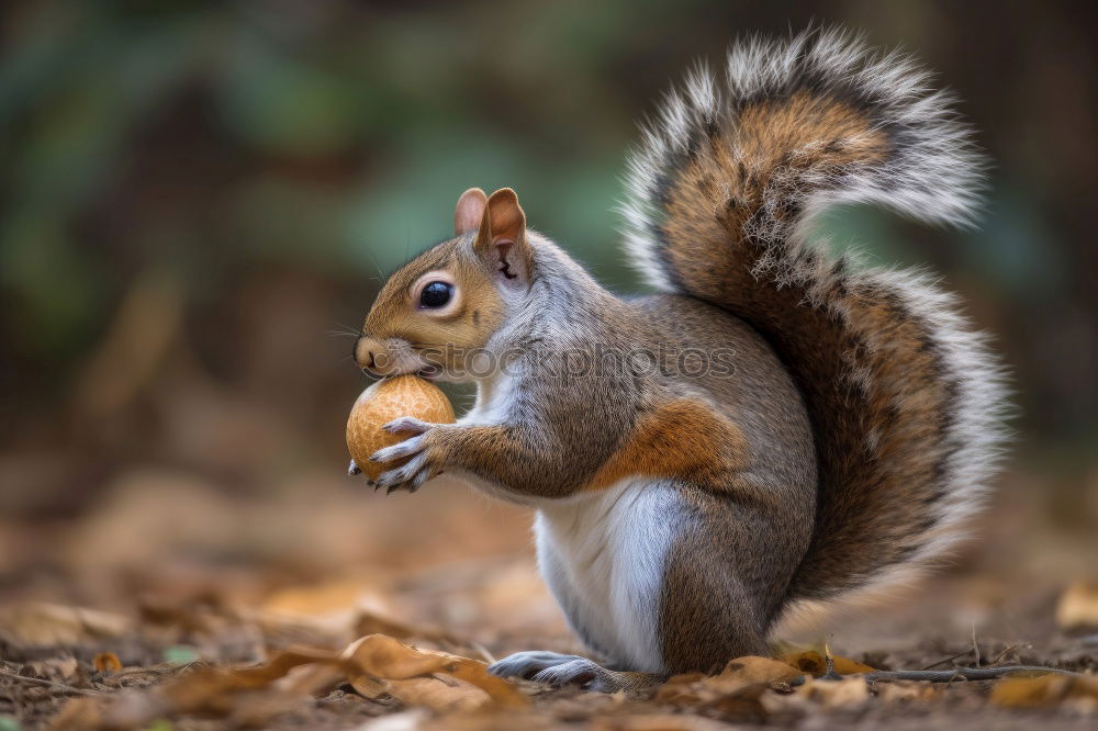 Similar – cute grey squirrel in the grass