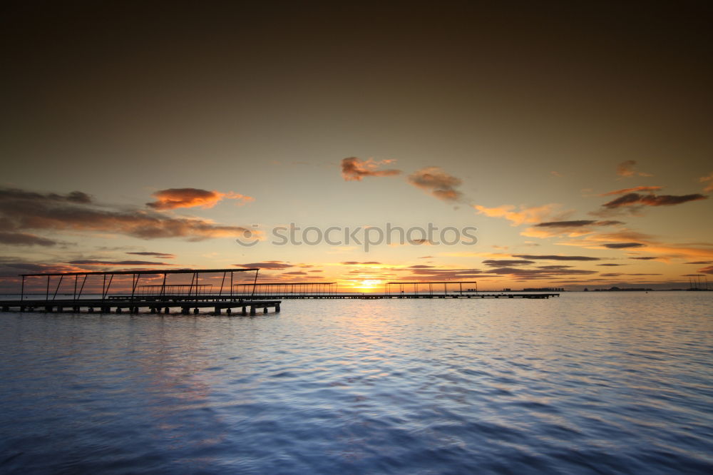 Similar – Image, Stock Photo Evening at the pier