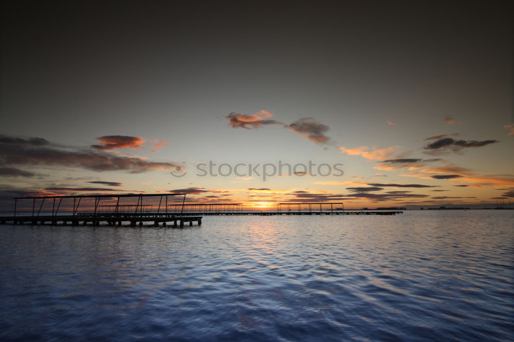 Similar – Image, Stock Photo Evening at the pier