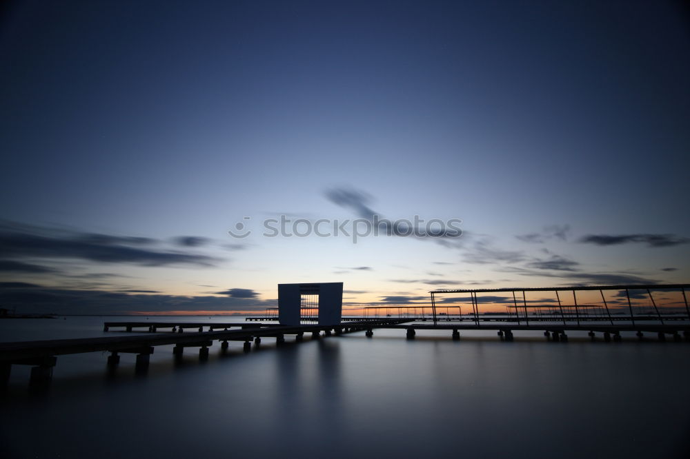 Similar – Image, Stock Photo Evening at the pier