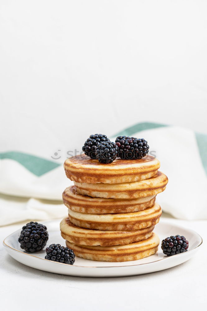 Similar – Image, Stock Photo Pancakes with raspberries and blueberries