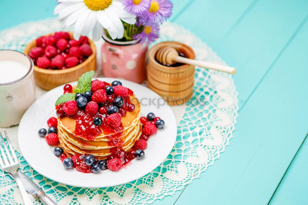 Similar – Tasty crape cake with fresh fruit