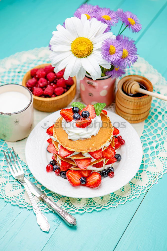 Similar – Tasty crape cake with fresh fruit