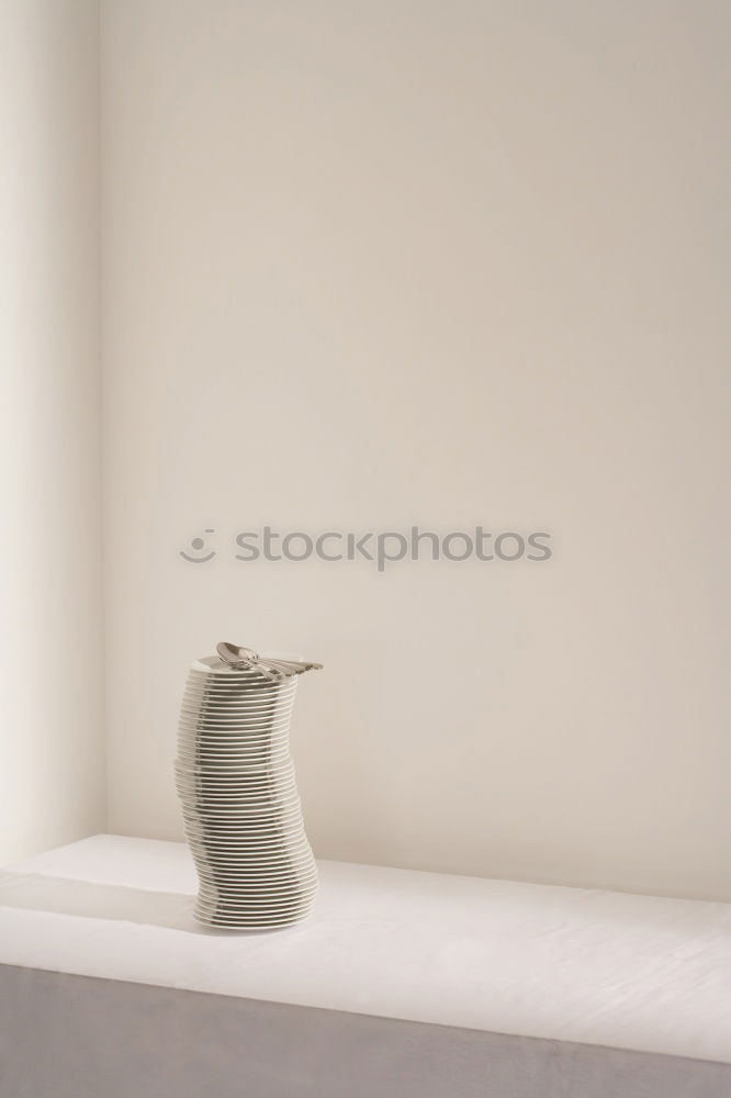 Similar – Image, Stock Photo Espresso maker and plates in kitchen shelf