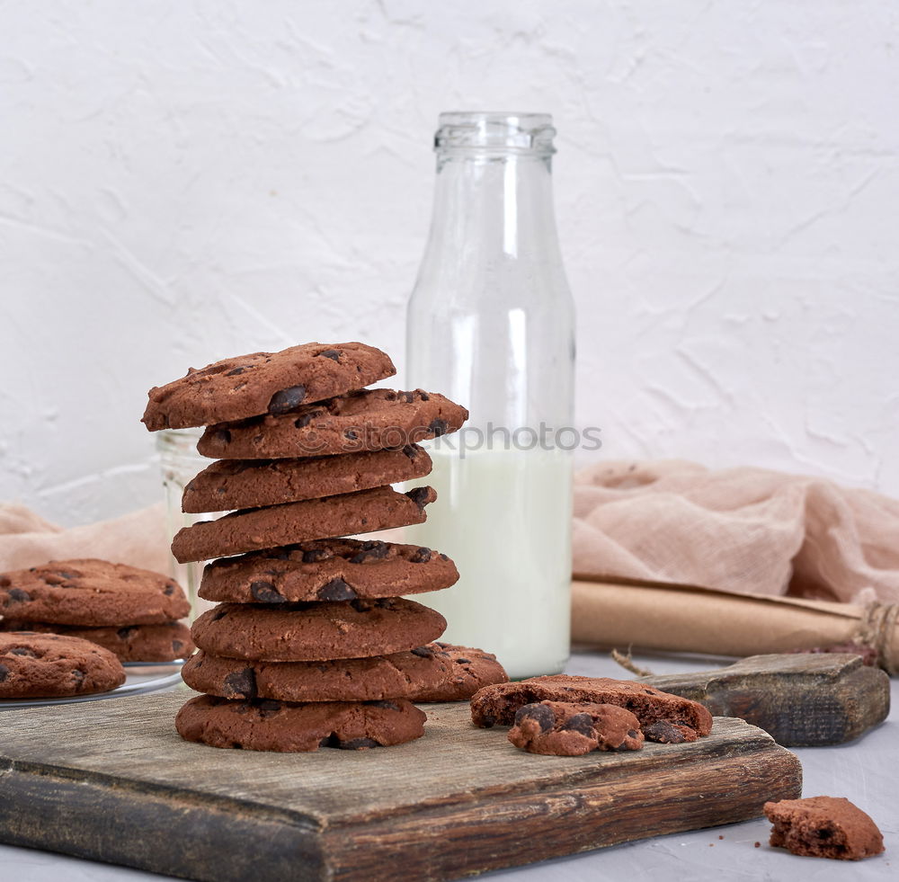 Similar – stack of chocolate chip cookies