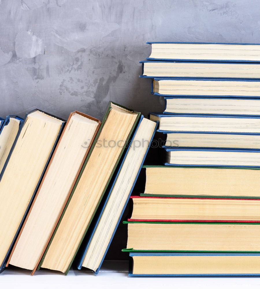 Similar – Image, Stock Photo books with blue cover, black background