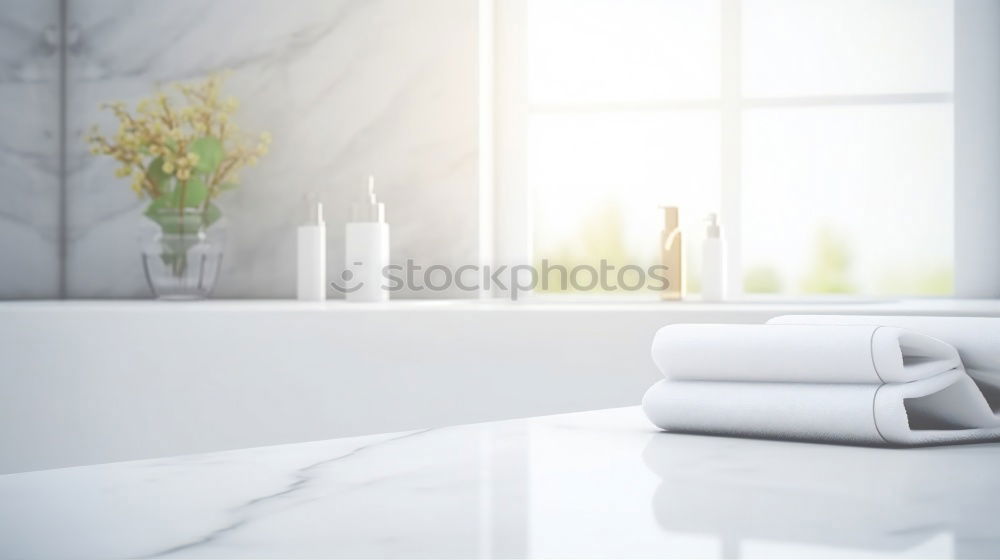 Similar – Image, Stock Photo Bathroom with bathtub and spa and wellness products