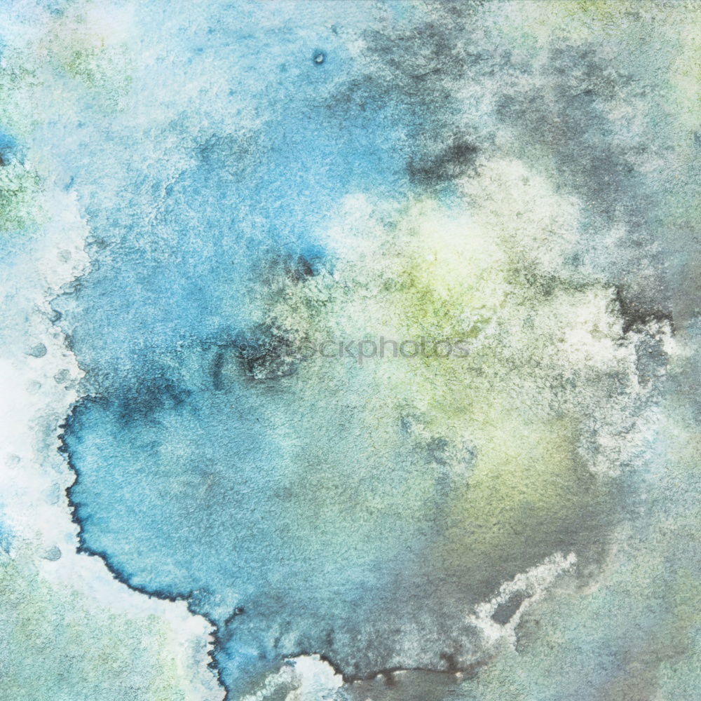 blue Watercolours on Paper