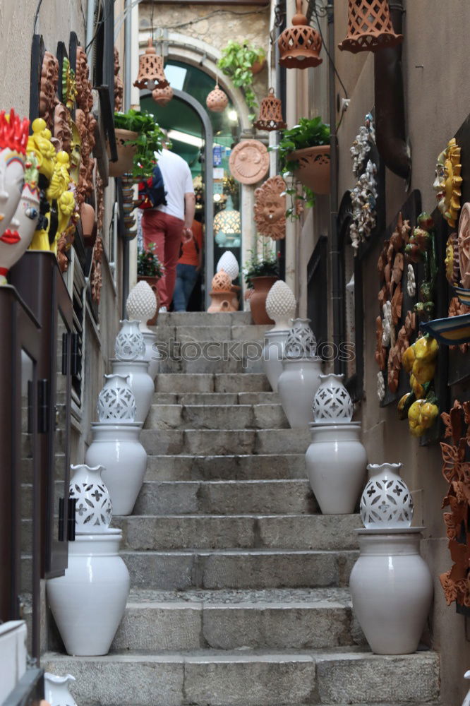 Similar – Image, Stock Photo Detail view of Taormina, Sicily, Italy