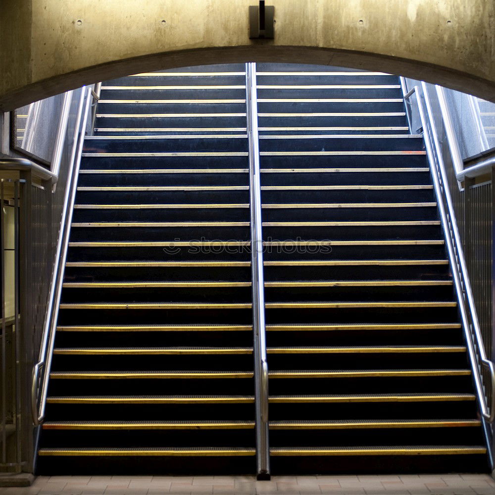 Similar – Foto Bild Treppe Bahnhof blau grau