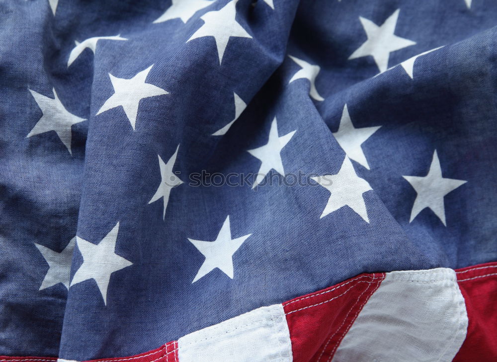 Similar – Image, Stock Photo Happy Independence day July 4th. American flag textile patch on a denim jacket and American pin