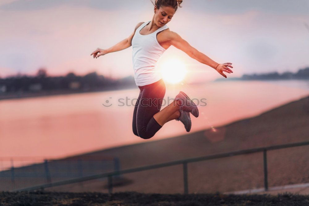 Similar – Young woman workout in a Urban Scenery.