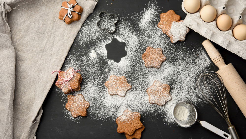 Similar – Image, Stock Photo White salt in a wooden bowl on a black surface