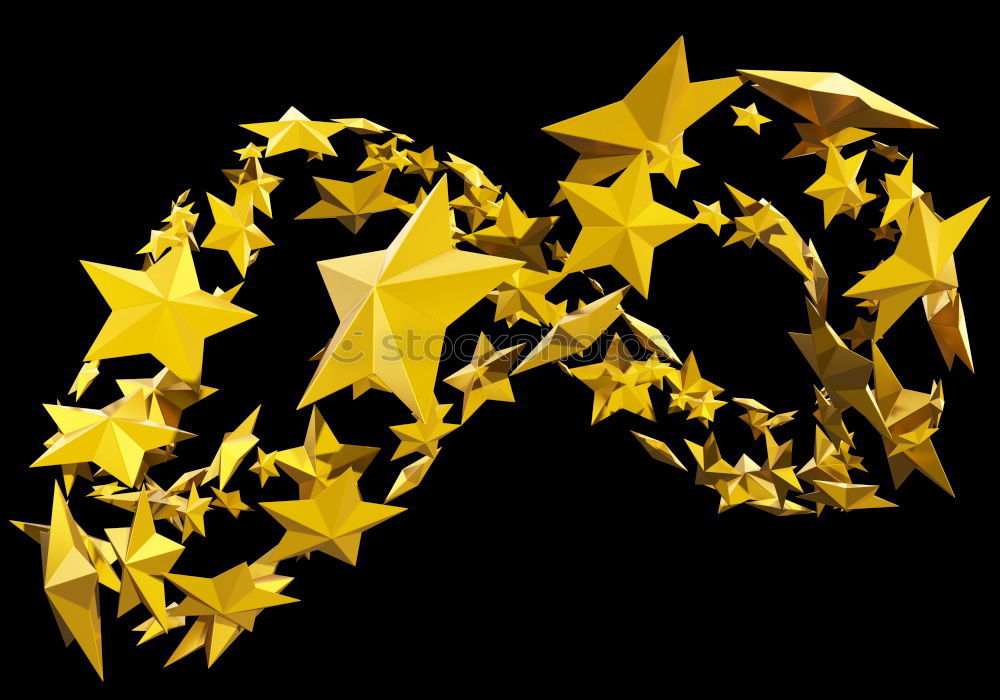 Star as decoration in front of black background