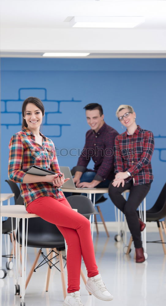 Similar – Image, Stock Photo Brothers and sisters on outdoor chairs