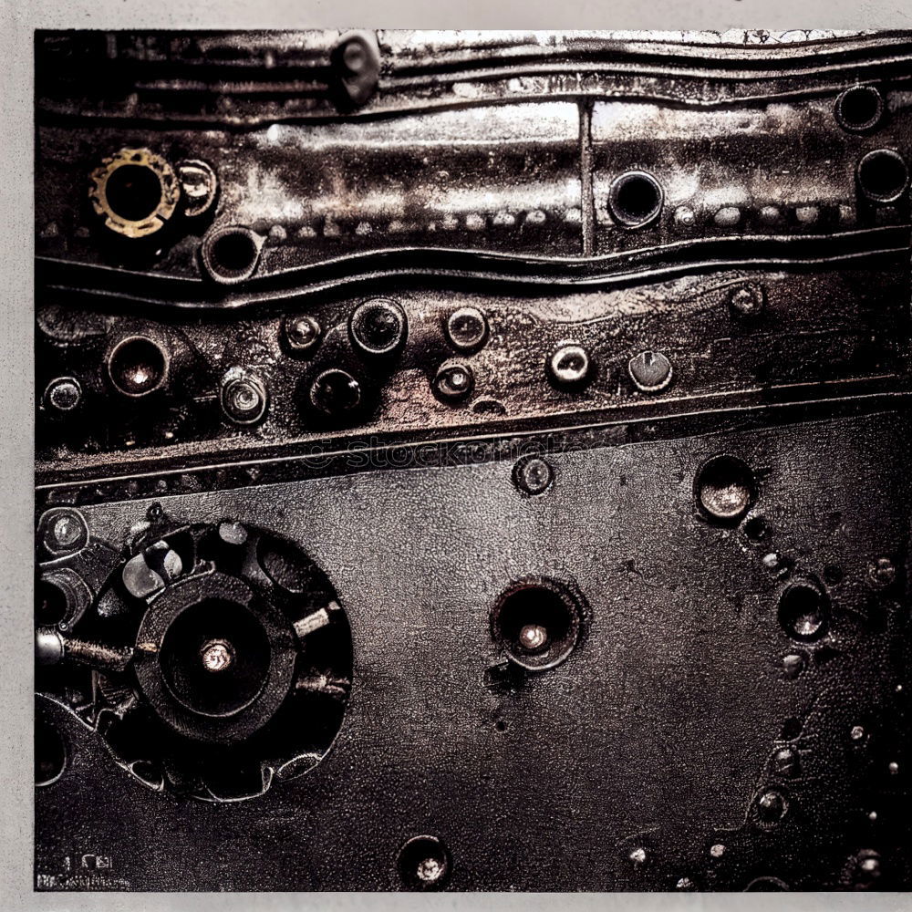 Image, Stock Photo Gears of a construction machine.