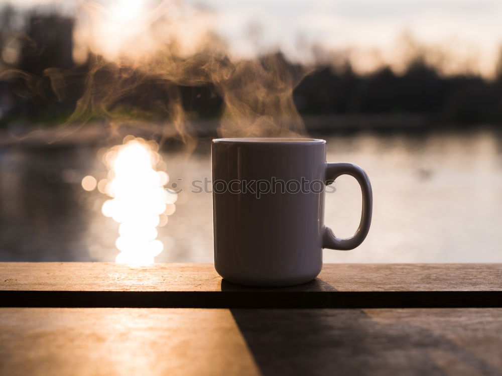 Similar – Young woman with steaming cup