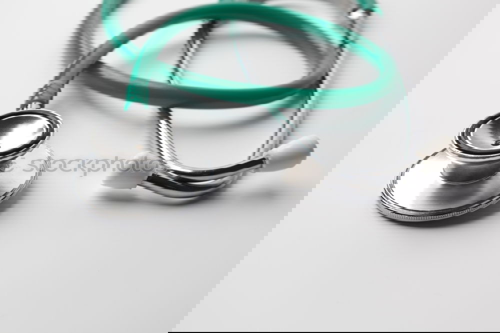 Similar – Image, Stock Photo red stethoscope and empty clipboard on green