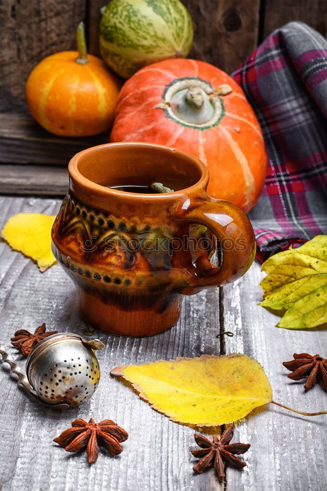 Similar – Image, Stock Photo Pumpkin spice latte coffee