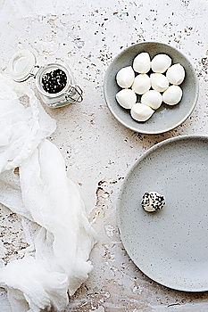 Similar – Rustic Easter table setting with eggs on a wooden table