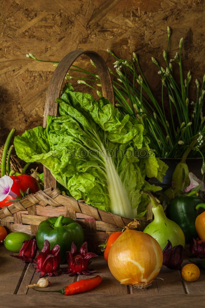 Similar – Seasonal vegetables on a dark background