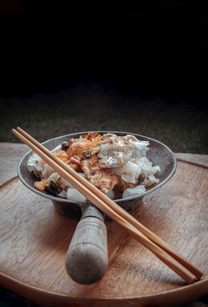 Similar – Image, Stock Photo Asian Miso Soup Preparation with Udon Noodles and Tofu