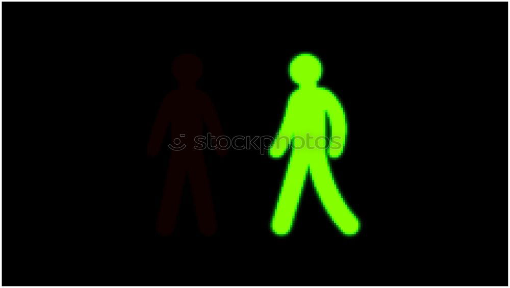 Similar – Image, Stock Photo Symbol image, red people standing, traffic light symbol, motionless