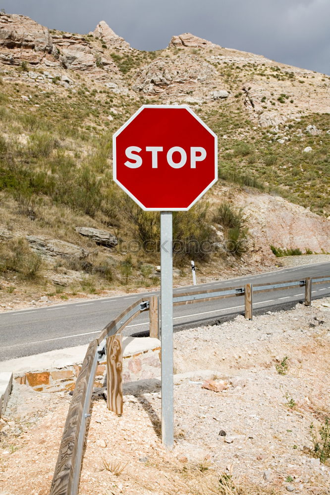 Similar – rolled gravel Road sign