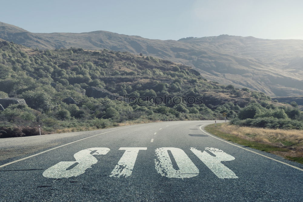 Similar – Image, Stock Photo stop sign on the ground in front of feets