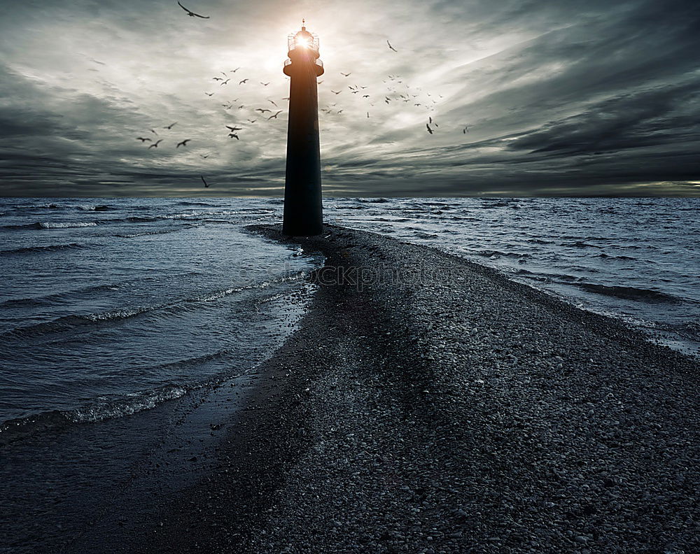 Similar – salt marshes and Westerhever lighthouse variant