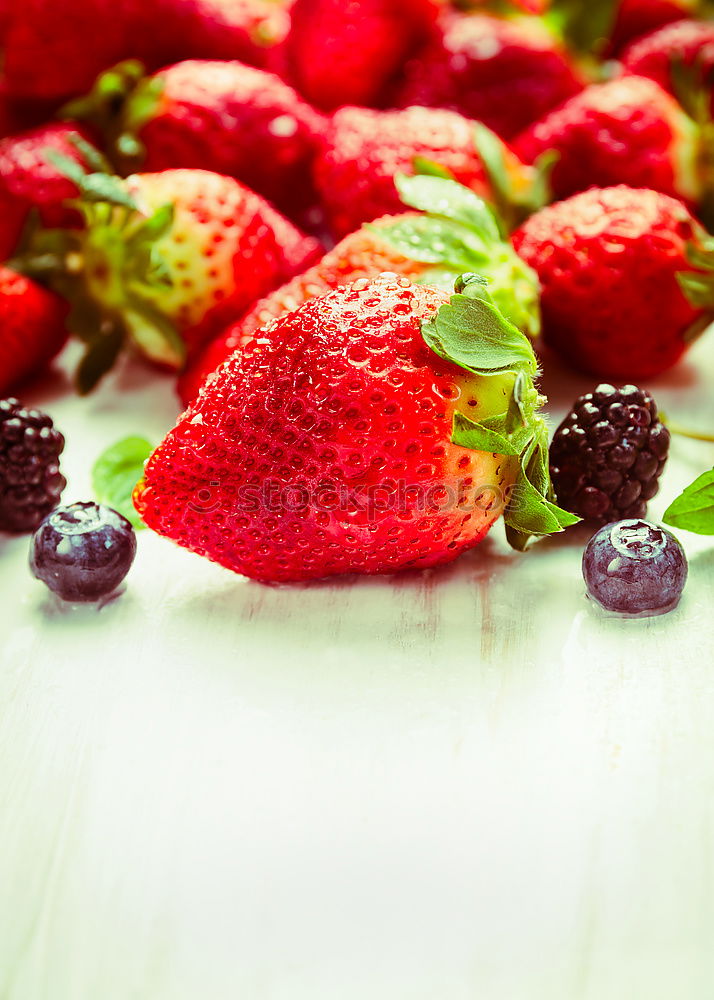 Similar – Image, Stock Photo Strawberries jam jar Food