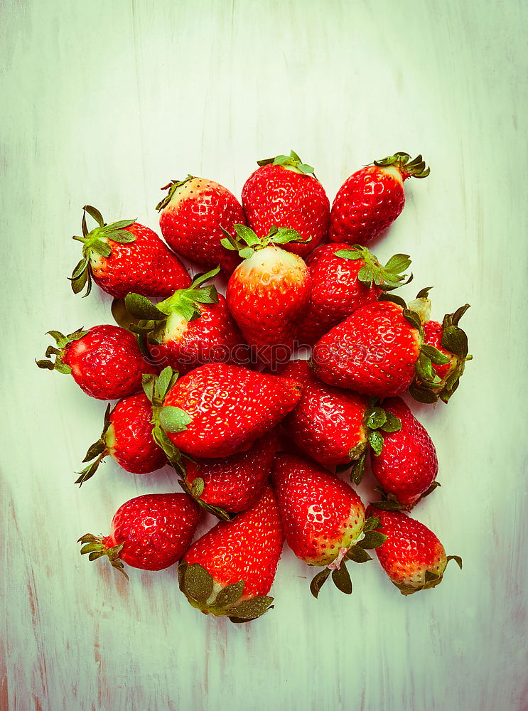 Similar – Strawberries on a wooden board with empty space