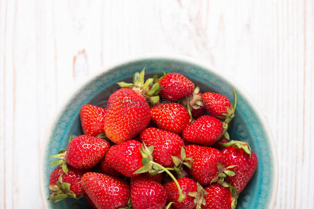 Similar – Strawberries in a bucket on a white wooden table