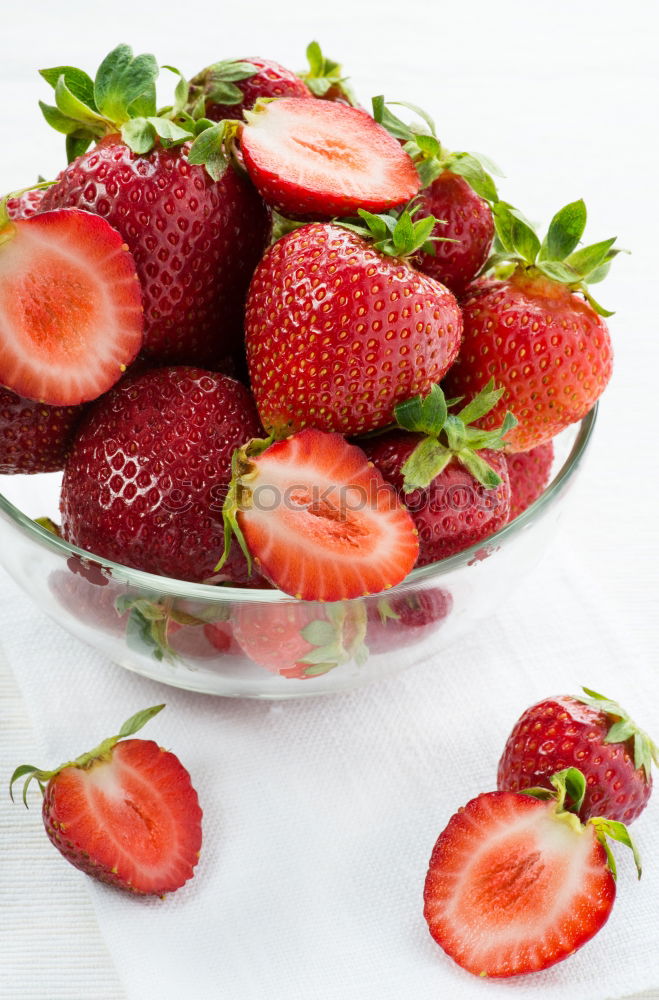 Similar – Image, Stock Photo Strawberries jam jar Food