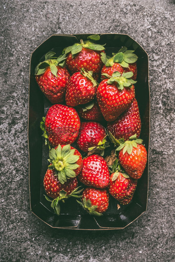 Similar – Image, Stock Photo Red Fresh strawberries in a bowl