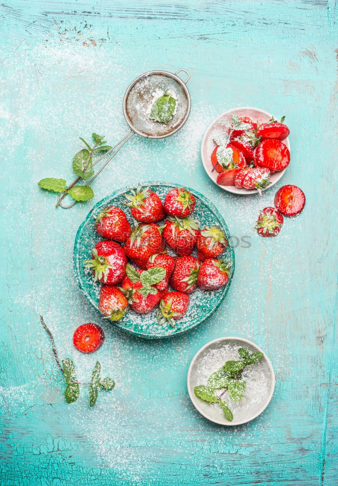 Foto Bild Frische Küchenkräuter mit Gewürze und Marinade