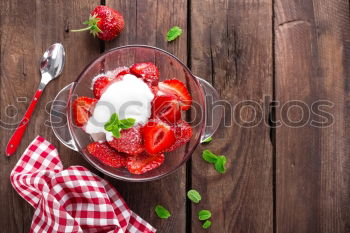 Similar – Image, Stock Photo Quark in red peel with strawberries