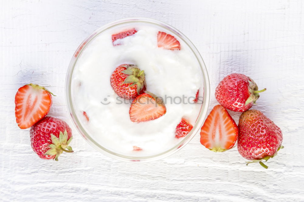 Similar – Image, Stock Photo Breakfast with berries from above