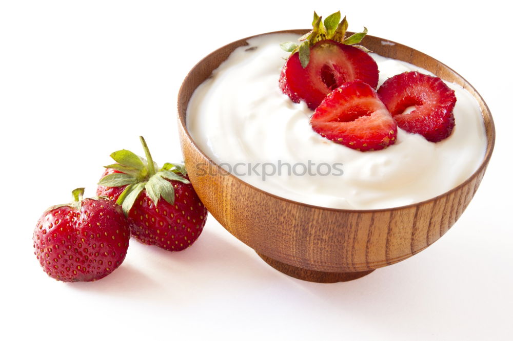 Similar – Image, Stock Photo strawberries. Food Yoghurt