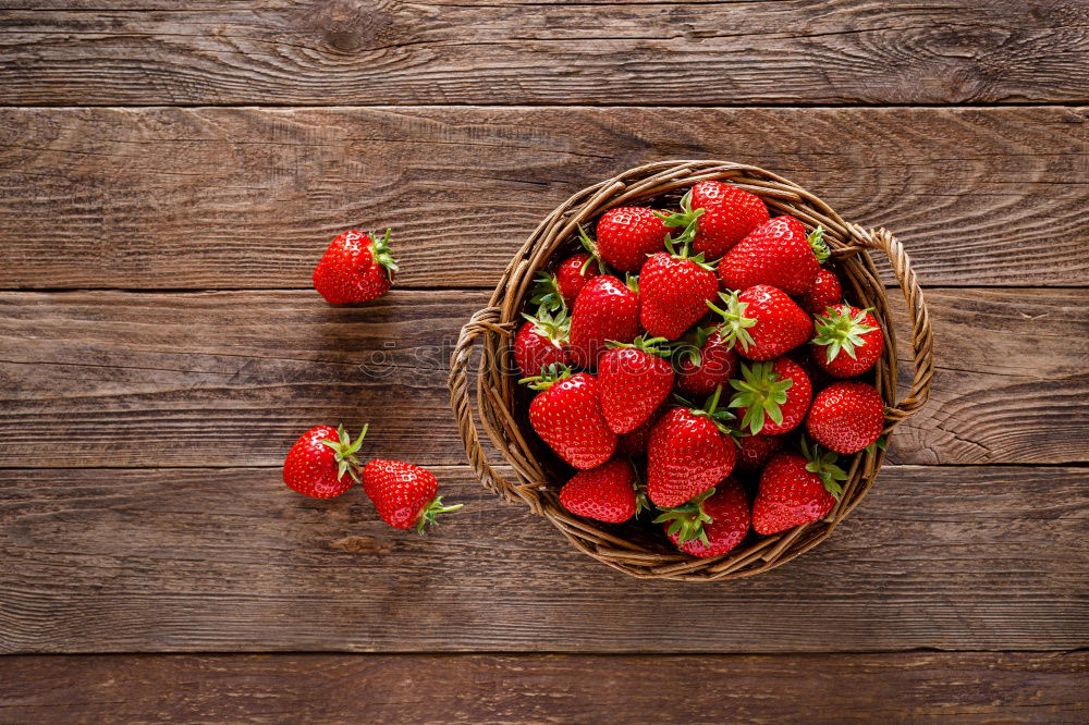 Similar – Image, Stock Photo box of strawberries ripe